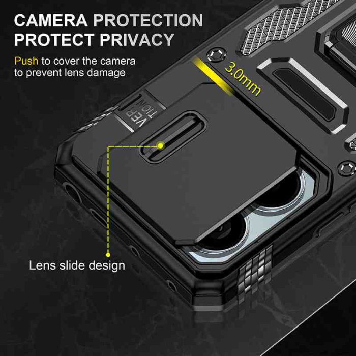 Ударостійкий чохол Camshield Army Ring для Xiaomi Poco X6 / Note 13 Pro 5G