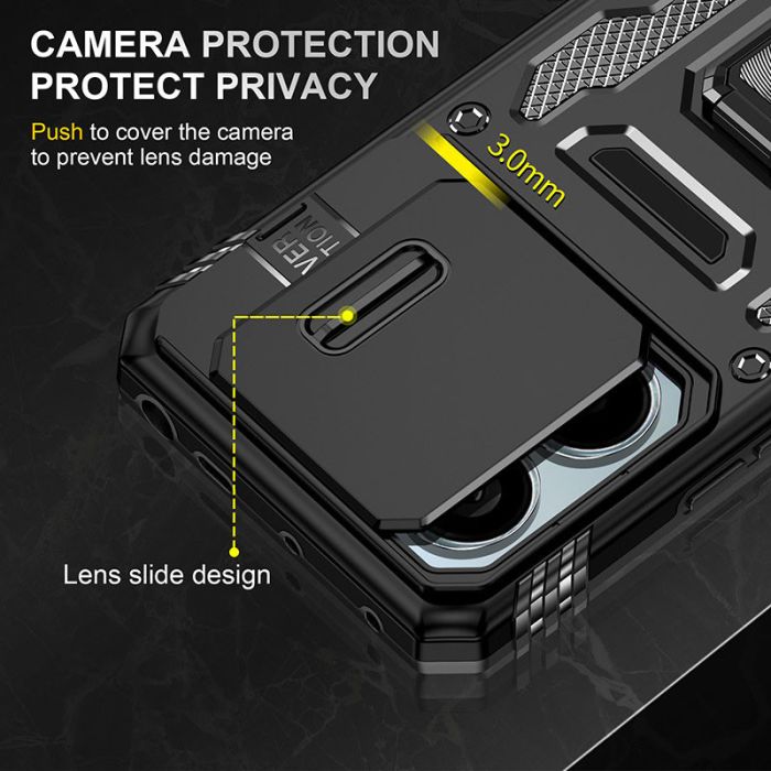 Ударостійкий чохол Camshield Army Ring для Xiaomi Poco X6 Pro