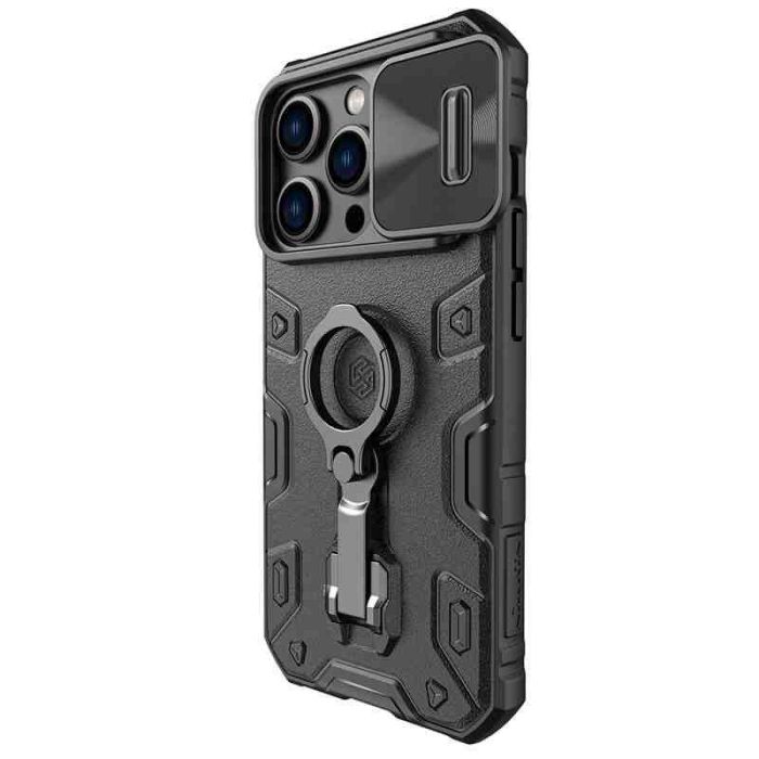 TPU+PC чохол Nillkin CamShield Armor Pro no logo (шторка на камеру) для Apple iPhone 14 Pro Max