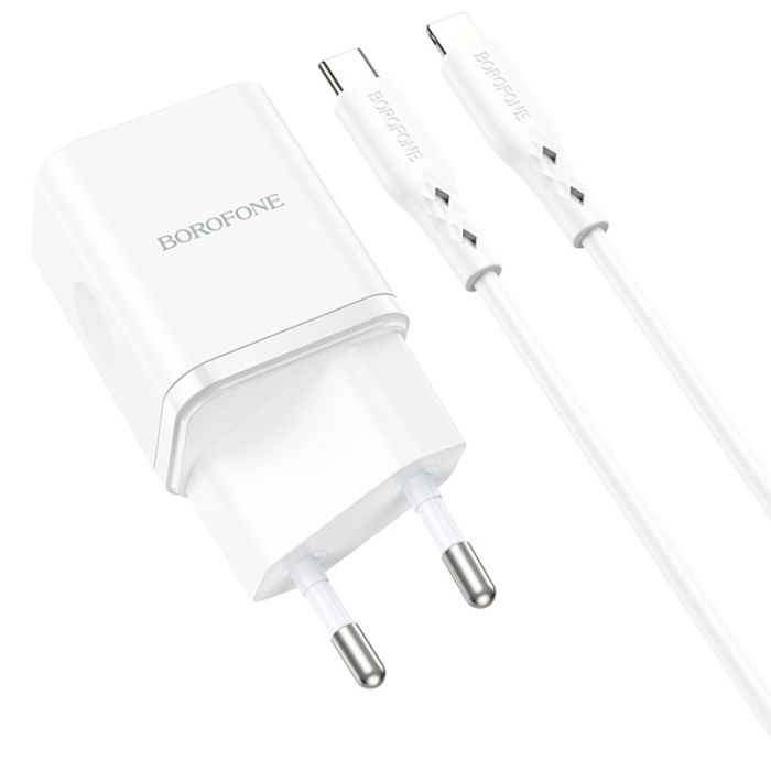 МЗП Borofone BN7 PD20W+QC3.0 (1USB-A/1C) + кабель Type-C to Lightning