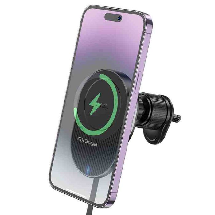 Автотримач з БЗП Hoco HW12 Guardian magnetic (air outlet)