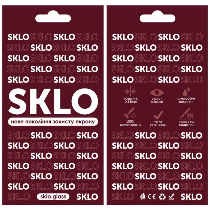 Захисне скло SKLO 3D для TECNO Pova 4 (LG7n)