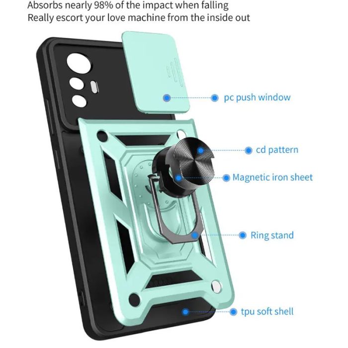 Ударостійкий чохол Camshield Serge Ring для Xiaomi Redmi Note 12S