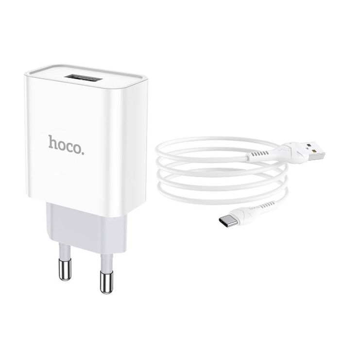 МЗП Hoco C81A Asombroso 2.1A (1USB-A) + кабель USB to Type-C