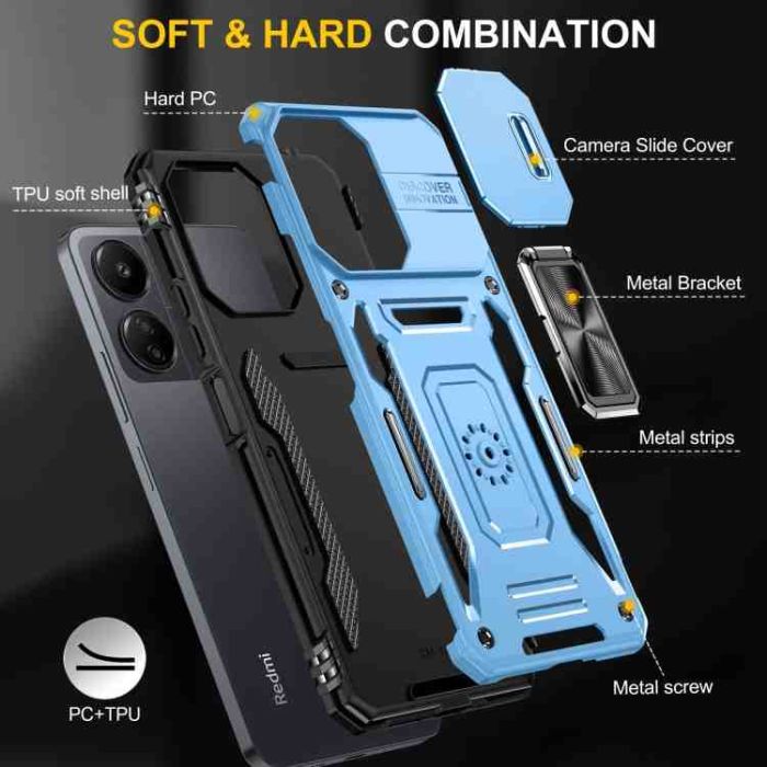 Ударостійкий чохол Camshield Army Ring для Xiaomi Redmi 13C / Poco C65