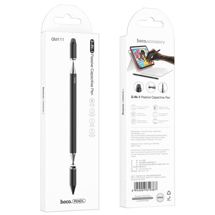 Стилус Hoco GM111 Cool Dynamic series 3in1 Passive Universal Capacitive Pen