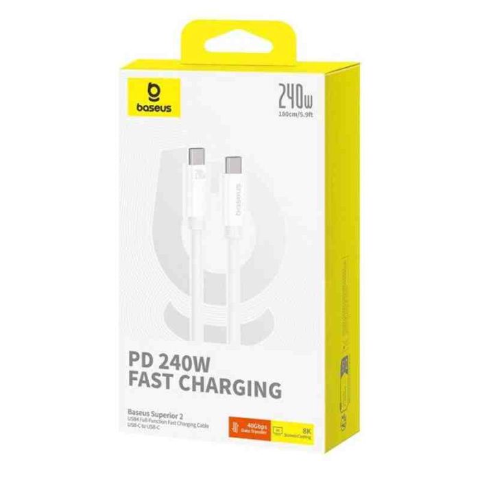 Дата кабель Baseus Superior 2 USB4 Full-Function Type-C to Type-C 240W (1.8m) (P10365200211-05)