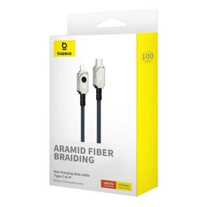 Дата кабель Baseus Unbreakable Series Fast Charging Type-C to Lightning 20W 1m (P10355803111-0)