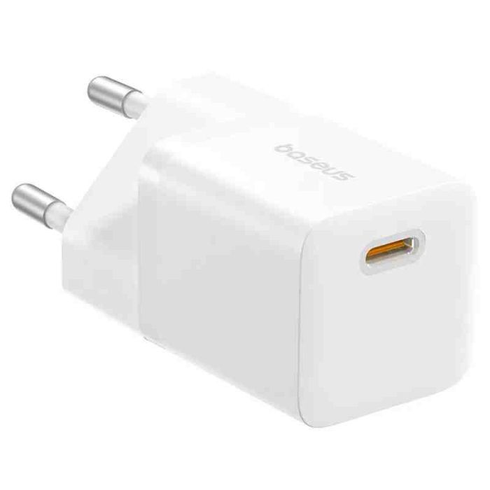 МЗП Baseus GaN5 Fast Charger (mini) PD25W (1USB-C) + кабель Type-C to Type-C (P10110909113)