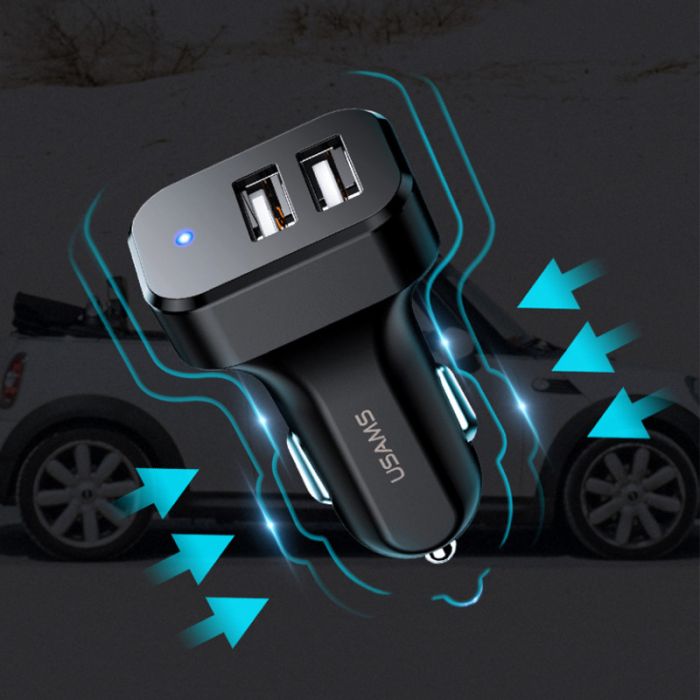 АЗП Usams US-CC087 C13 2.1A (2USB-A)