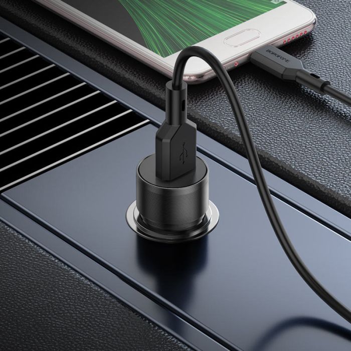 АЗП Borofone BZ19A Wishdom QC3.0 (1USB-A) + кабель USB to MicroUSB