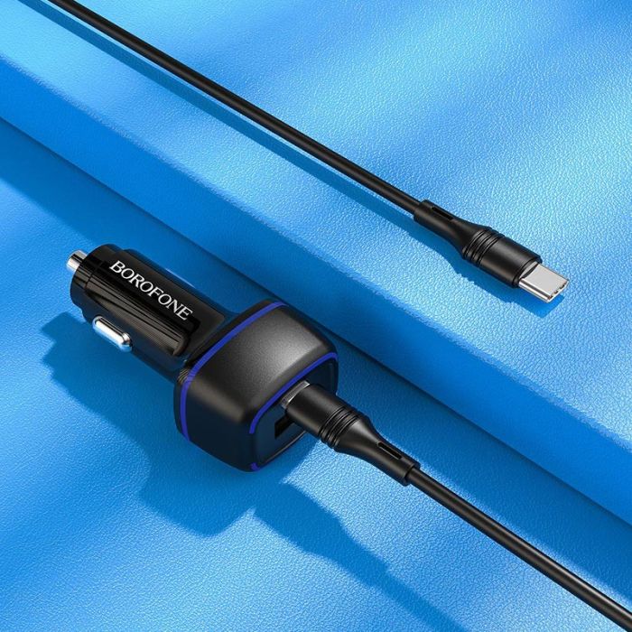 АЗП Borofone BZ14A Mercury PD20W+QC3.0 3A (1USB-A/1C) + кабель Type-C to Type-C