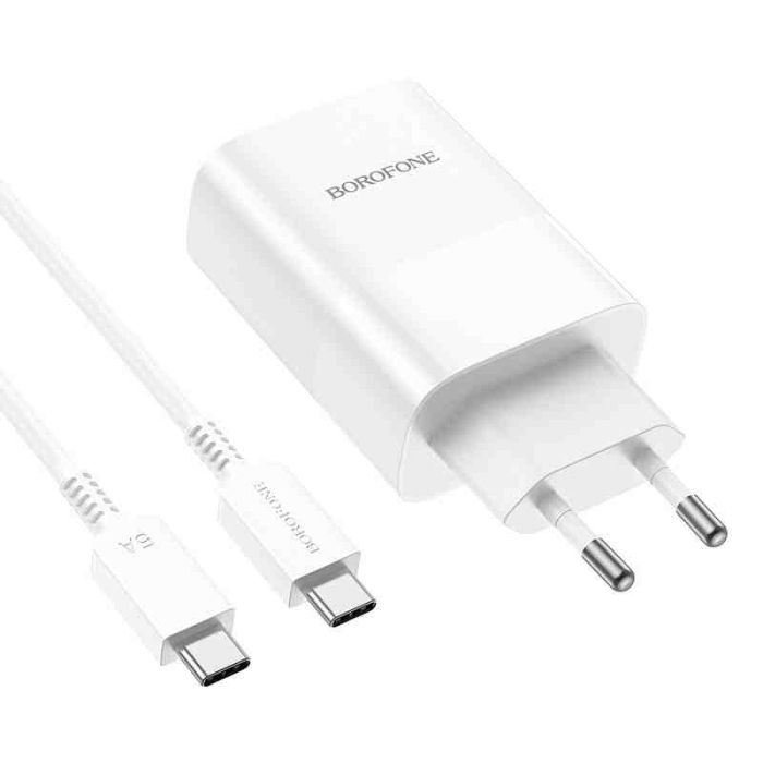 МЗП Borofone BN10 Sunlight PD65W (1USB-A/1C) + кабель Type-C to Type-C