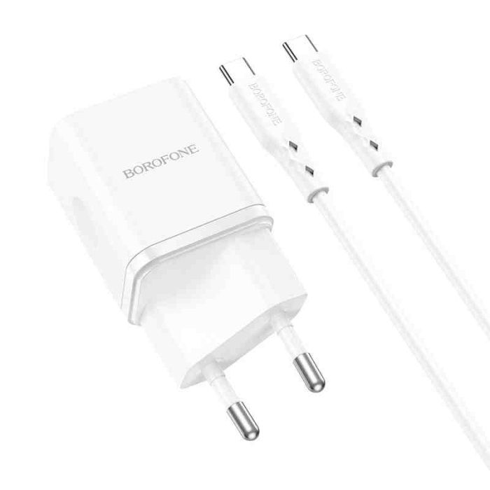 МЗП Borofone BN7 PD20W+QC3.0 (1USB-A/1C) + кабель Type-C to Type-C